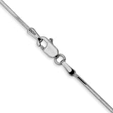 14k White Gold .9 mm Octagonal Snake Chain