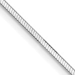 14k White Gold 1mm Octagonal Snake Chain