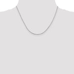 14k White Gold 1mm Octagonal Snake Chain