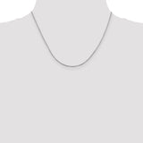 14k White Gold 1mm Octagonal Snake Chain