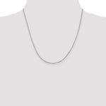 14k White Gold 1mm Octagonal Snake Chain