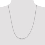 14k White Gold 1mm Octagonal Snake Chain