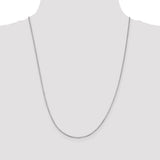 14k White Gold 1mm Octagonal Snake Chain