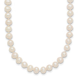 14k 4-5mm White Near Round Freshwater Cultured Pearl Necklace