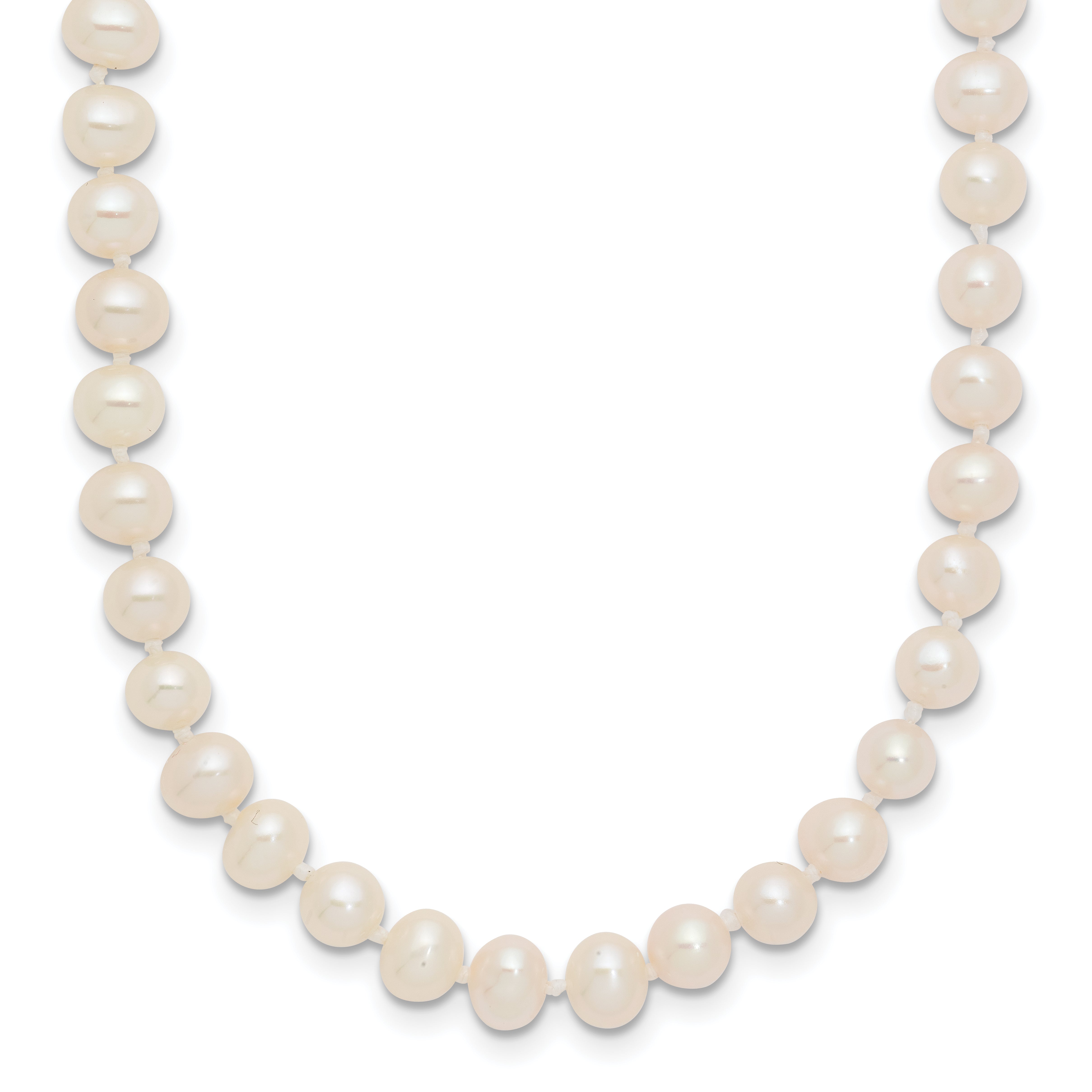 14k 4-5mm White Near Round Freshwater Cultured Pearl Necklace