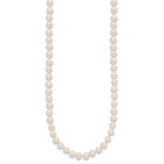 14k 4-5mm White Near Round Freshwater Cultured Pearl Necklace