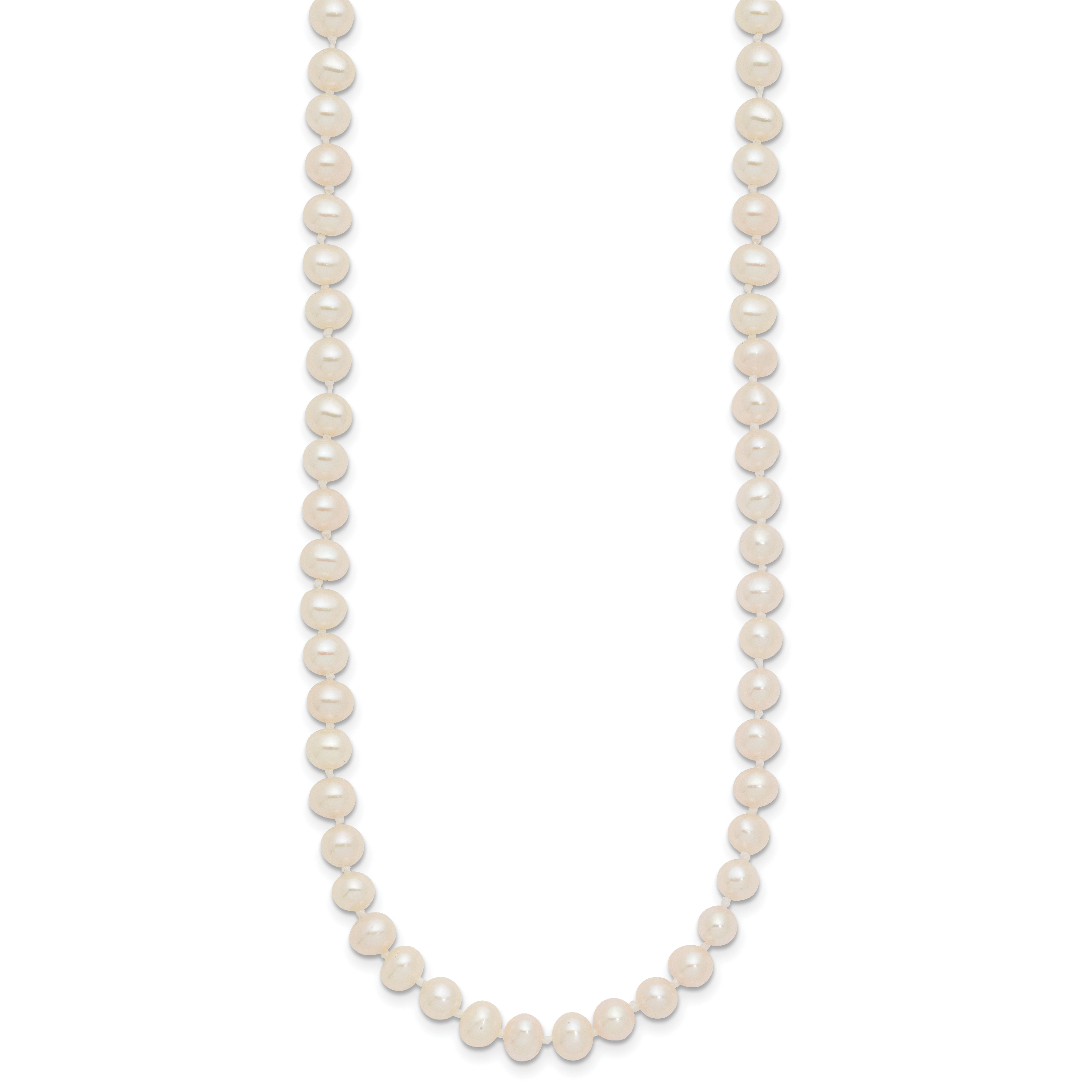 14k 4-5mm White Near Round Freshwater Cultured Pearl Necklace