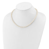 14k 5-6mm White Near Round Freshwater Cultured Pearl Necklace