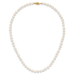 14k 5-6mm White Near Round Freshwater Cultured Pearl Necklace