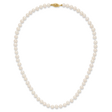 14k 5-6mm White Near Round Freshwater Cultured Pearl Necklace