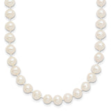 14k WG 5-6mm White Near Round Freshwater Cultured Pearl Necklace