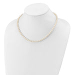 14k WG 5-6mm White Near Round Freshwater Cultured Pearl Necklace