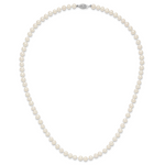 14k WG 5-6mm Near Rnd Wht Freshwater Cultured Pearl 18in Necklace