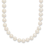 14k WG 5-6mm White Near Round Freshwater Cultured Pearl Necklace
