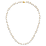 14k 6-7mm White Near Round Freshwater Cultured Pearl Necklace