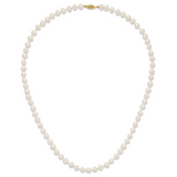 14k 6-7mm White Near Round Freshwater Cultured Pearl Necklace