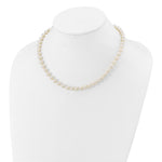 14k WG 6-7mm White Near Round Freshwater Cultured Pearl Necklace
