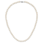 14k WG 6-7mm Near Rnd Wht Freshwater Cultured Pearl 18in Necklace