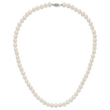 14k WG 6-7mm Near Rnd Wht Freshwater Cultured Pearl 18in Necklace
