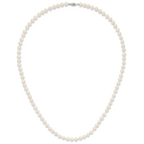 14k WG 6-7mm White Freshwater Cultured Pearl 24in Necklace