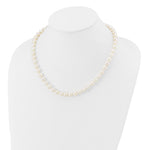 14k 7-8mm White Near Round Freshwater Cultured Pearl Necklace