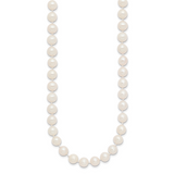 14k 7-8mm White Near Round Freshwater Cultured Pearl Necklace