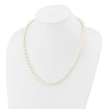 14k 7-8mm White Near Round Freshwater Cultured Pearl Necklace