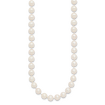 14k 7-8mm White Near Round Freshwater Cultured Pearl Necklace