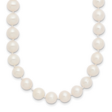 14k WG 7-8mm Near Rnd Wht Freshwater Cultured Pearl 18in Necklace