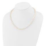14k WG 7-8mm Near Rnd Wht Freshwater Cultured Pearl 18in Necklace