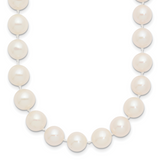 14k 9-10mm White Near Round Freshwater Cultured Pearl Necklace
