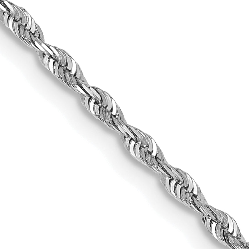 14k White Gold 1.85mm D/C Quadruple Rope Chain