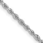 14k White Gold 2.0mm D/C Quadruple Rope Chain