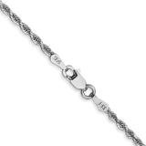 14k White Gold 2.0mm D/C Quadruple Rope Chain