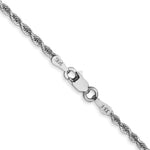 14k White Gold 2.0mm D/C Quadruple Rope Chain