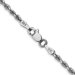 14k White Gold 2.25mm D/C Quadruple Rope Chain