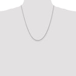 14k White Gold 2.25mm D/C Quadruple Rope Chain