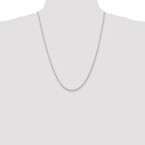 14k White Gold 2.25mm D/C Quadruple Rope Chain