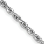 14k White Gold 2.75mm D/C Quadruple Rope Chain