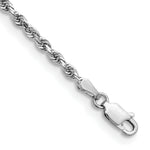 14k White Gold 2.75mm D/C Quadruple Rope Chain