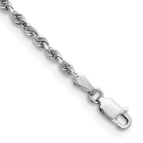 14k White Gold 2.75mm D/C Quadruple Rope Chain