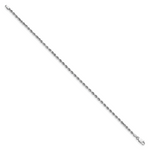 14k White Gold 2.75mm D/C Quadruple Rope Chain