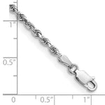 14k White Gold 2.75mm D/C Quadruple Rope Chain
