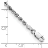 14k White Gold 2.75mm D/C Quadruple Rope Chain