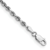 14k White Gold 3.0mm D/C Quadruple Rope Chain