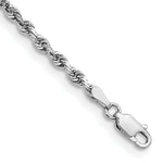 14k White Gold 3.0mm D/C Quadruple Rope Chain