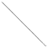 14k White Gold 3.0mm D/C Quadruple Rope Chain