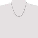 14k White Gold 3.35mm D/C Quadruple Rope Chain