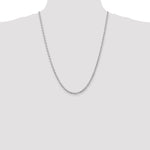14k White Gold 3.35mm D/C Quadruple Rope Chain