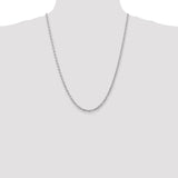 14k White Gold 3.35mm D/C Quadruple Rope Chain